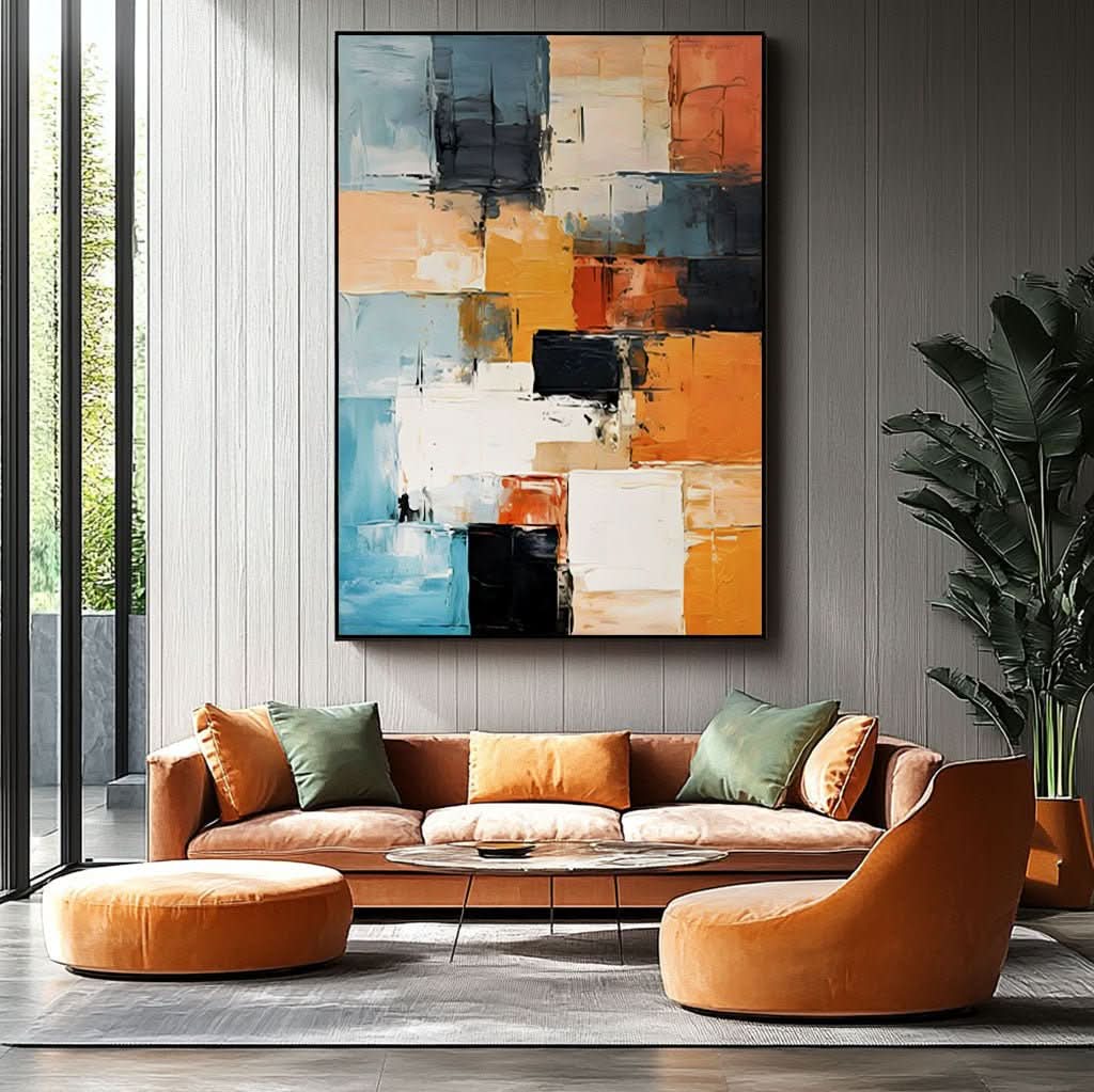 Abstract Colorful Painting "Couleurs du Temps" - nukeart