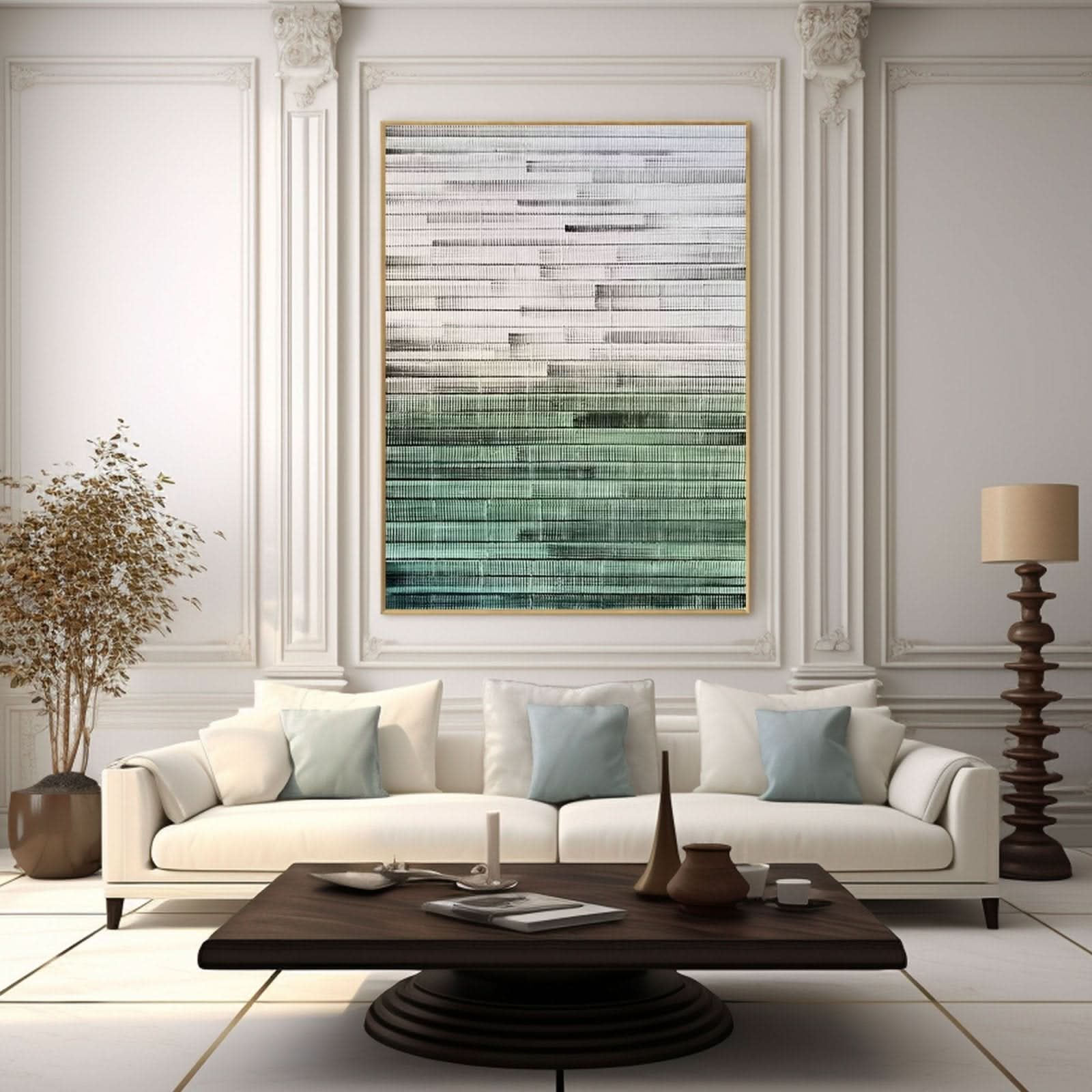 Abstract Minimalist Painting "Ebbing Tides" - nukeart