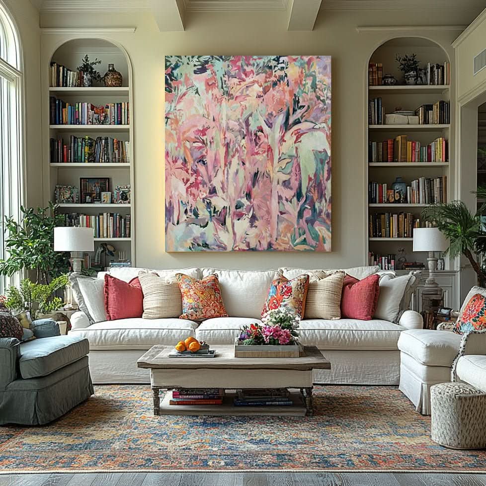 Abstract Painting "Jardin Pastel" - nukeart