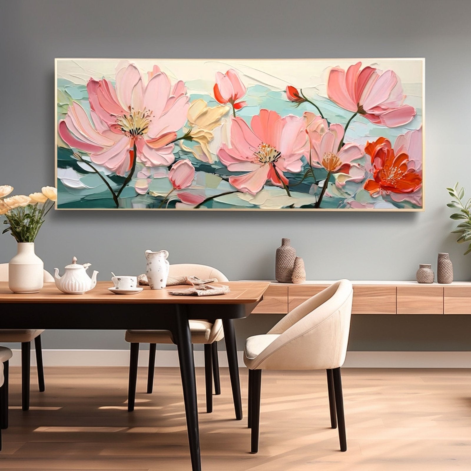 Abstract Plaster Painting "Petals of Peace" - MasterGallery