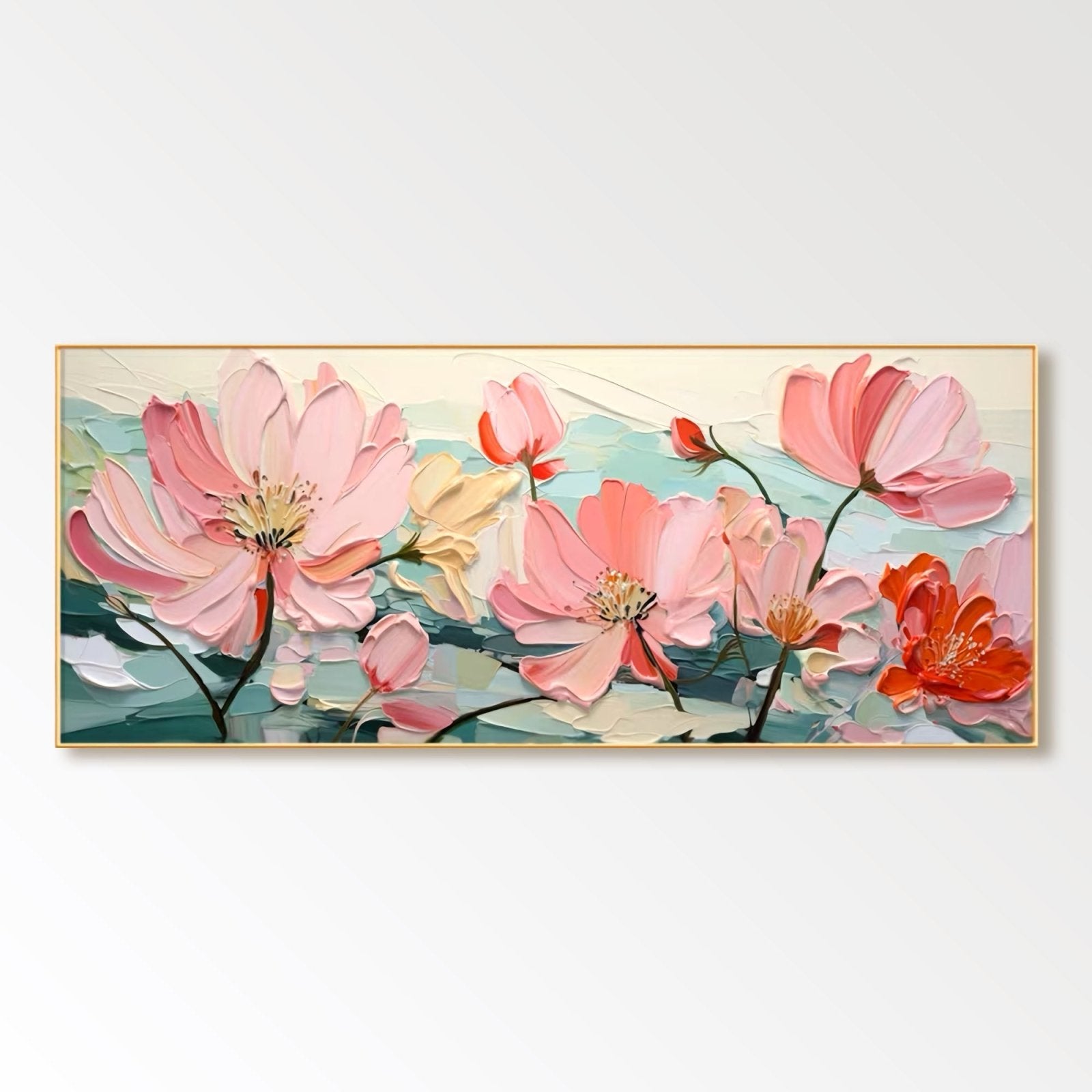 Abstract Plaster Painting "Petals of Peace" - MasterGallery