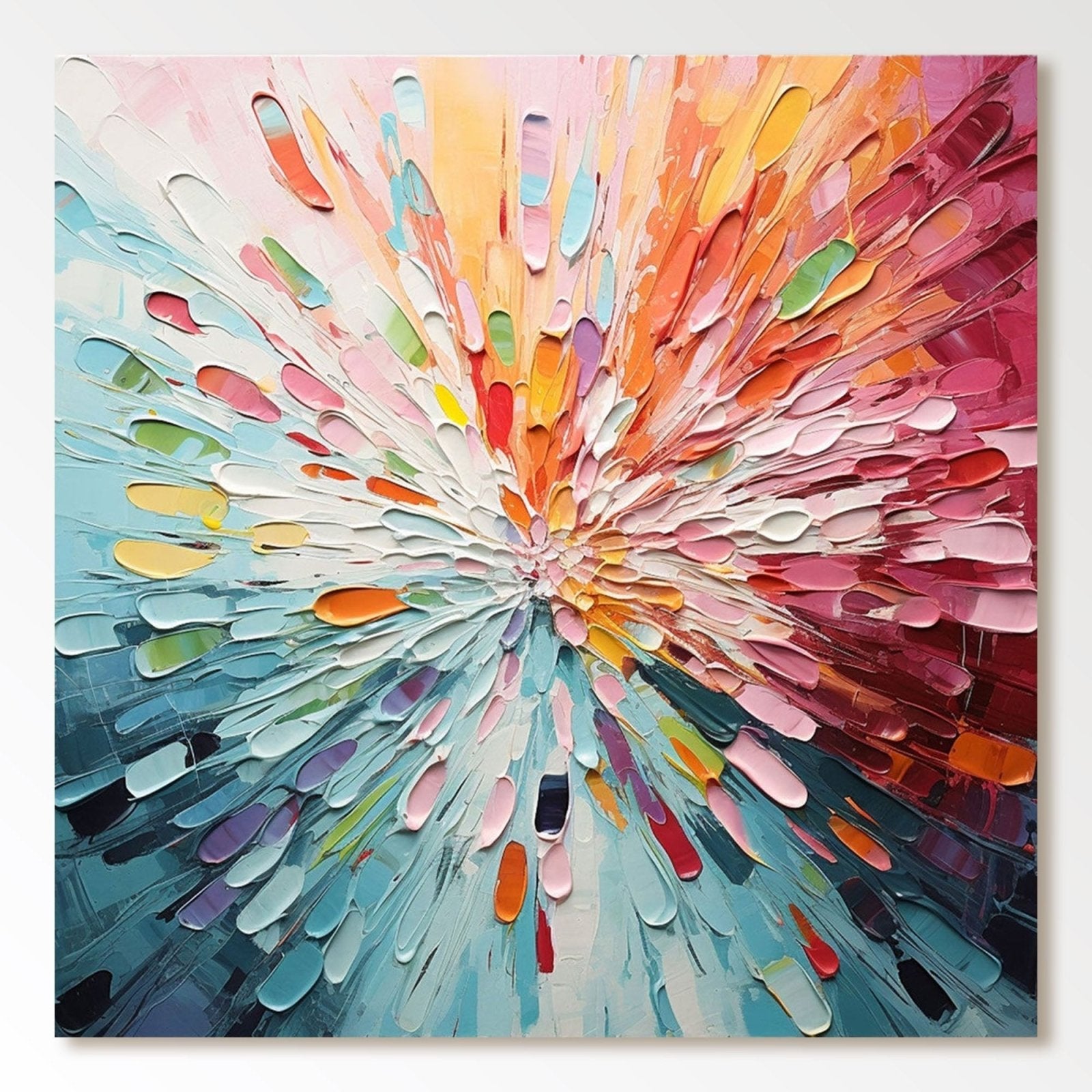 Abstract Textured Painting "Radiant Bloom" - MasterGallery