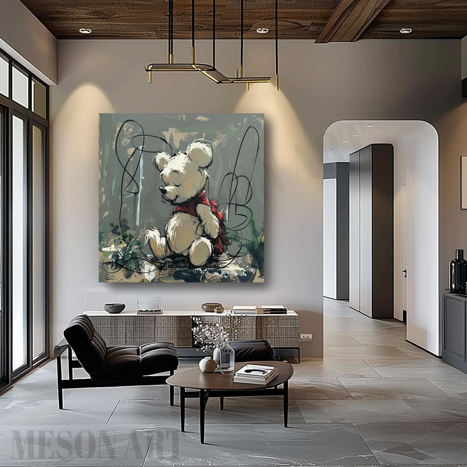 Winnie the Pooh Graffiti Canvas Wall Art Winnie Graffiti Canvas Art for Sale Winnie Paintings