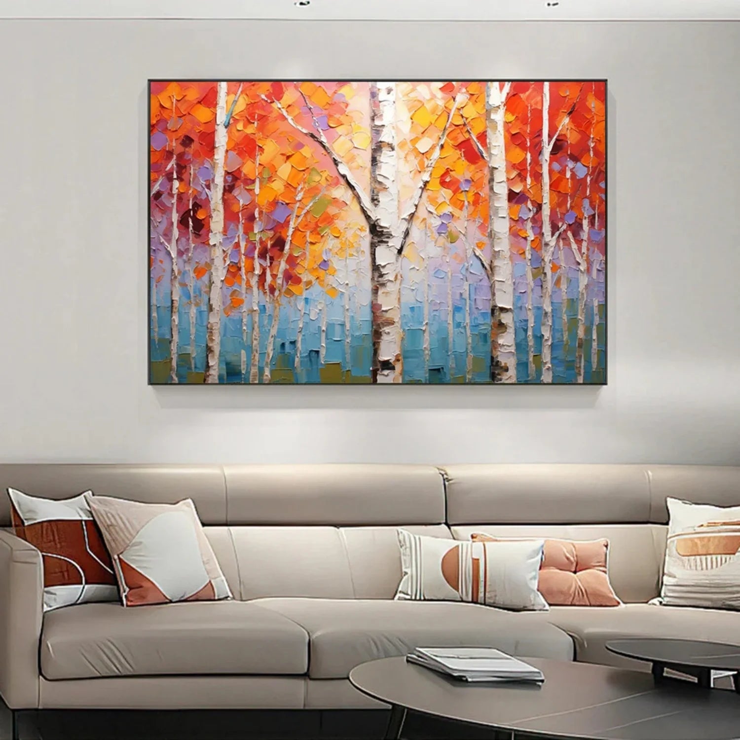 Flower And Tree Abstract Texture  Canvas Art #FT 233