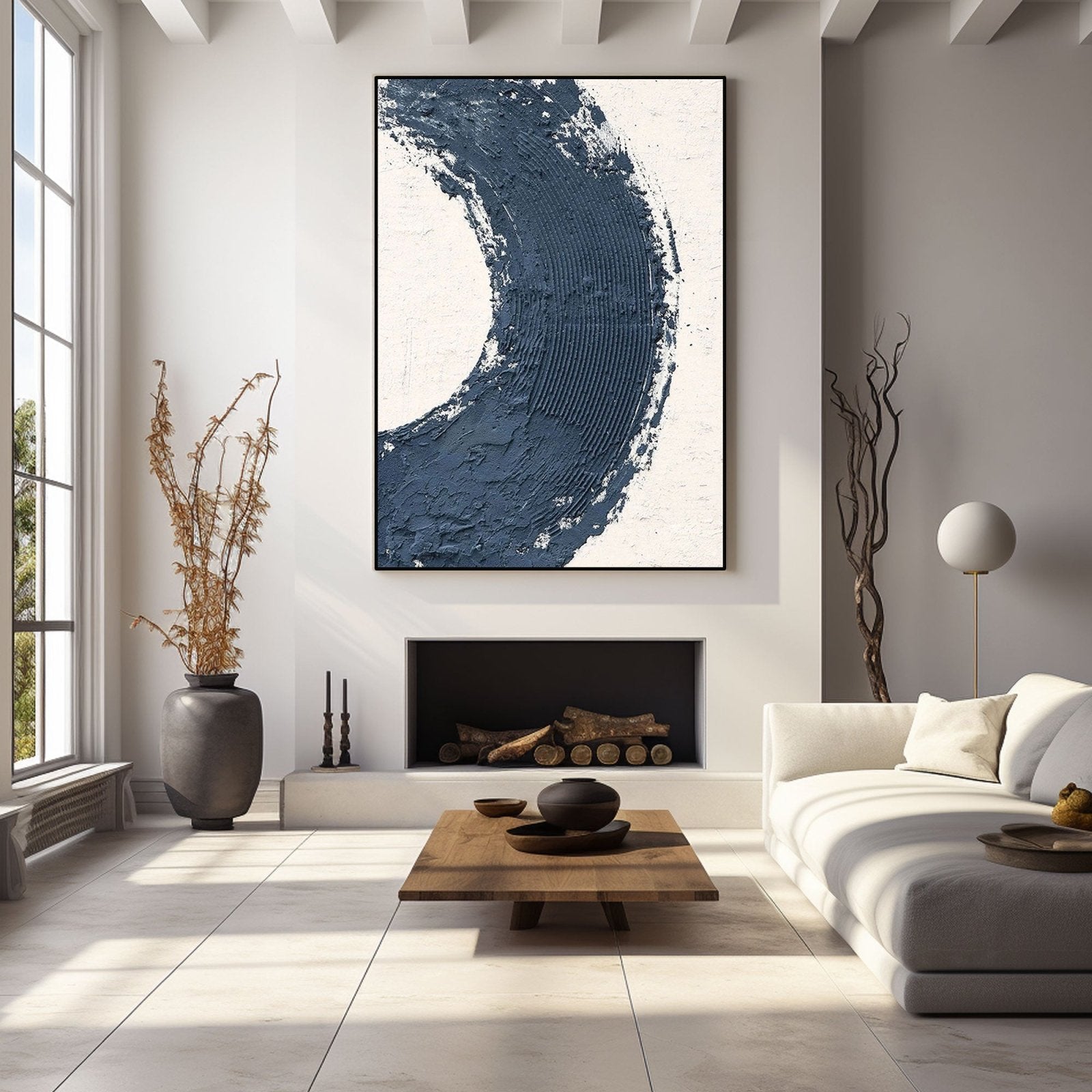Minimalist Textured Painting "Abyss" - MasterGallery