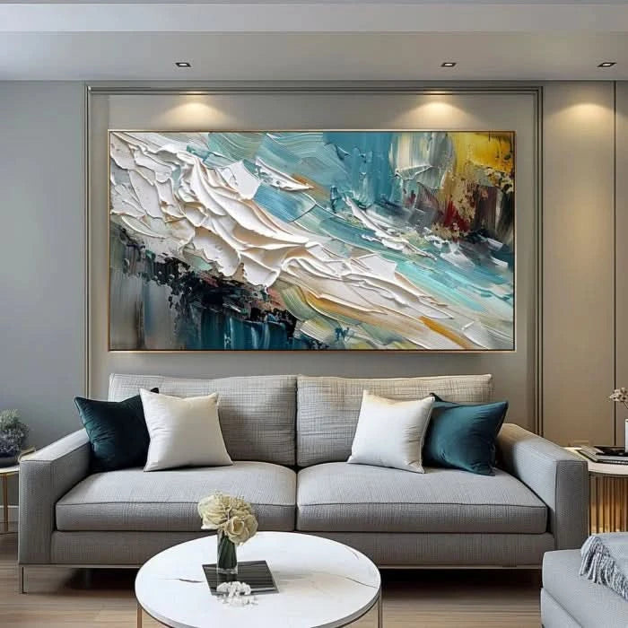 Plaster Wall Art "Waves of Passion" - nukeart