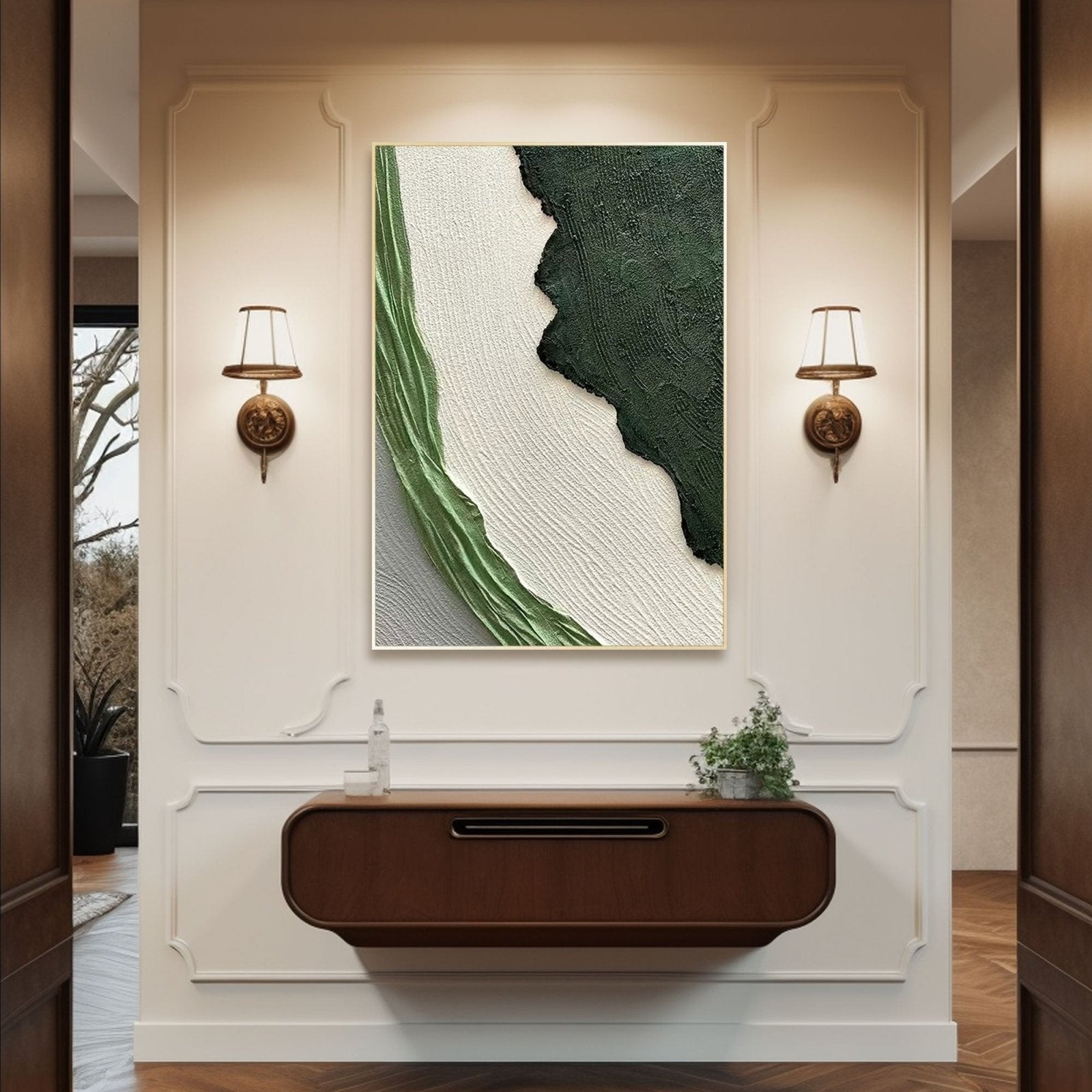 Textured Painting "Whispers of the Verdant Breeze" - MasterGallery