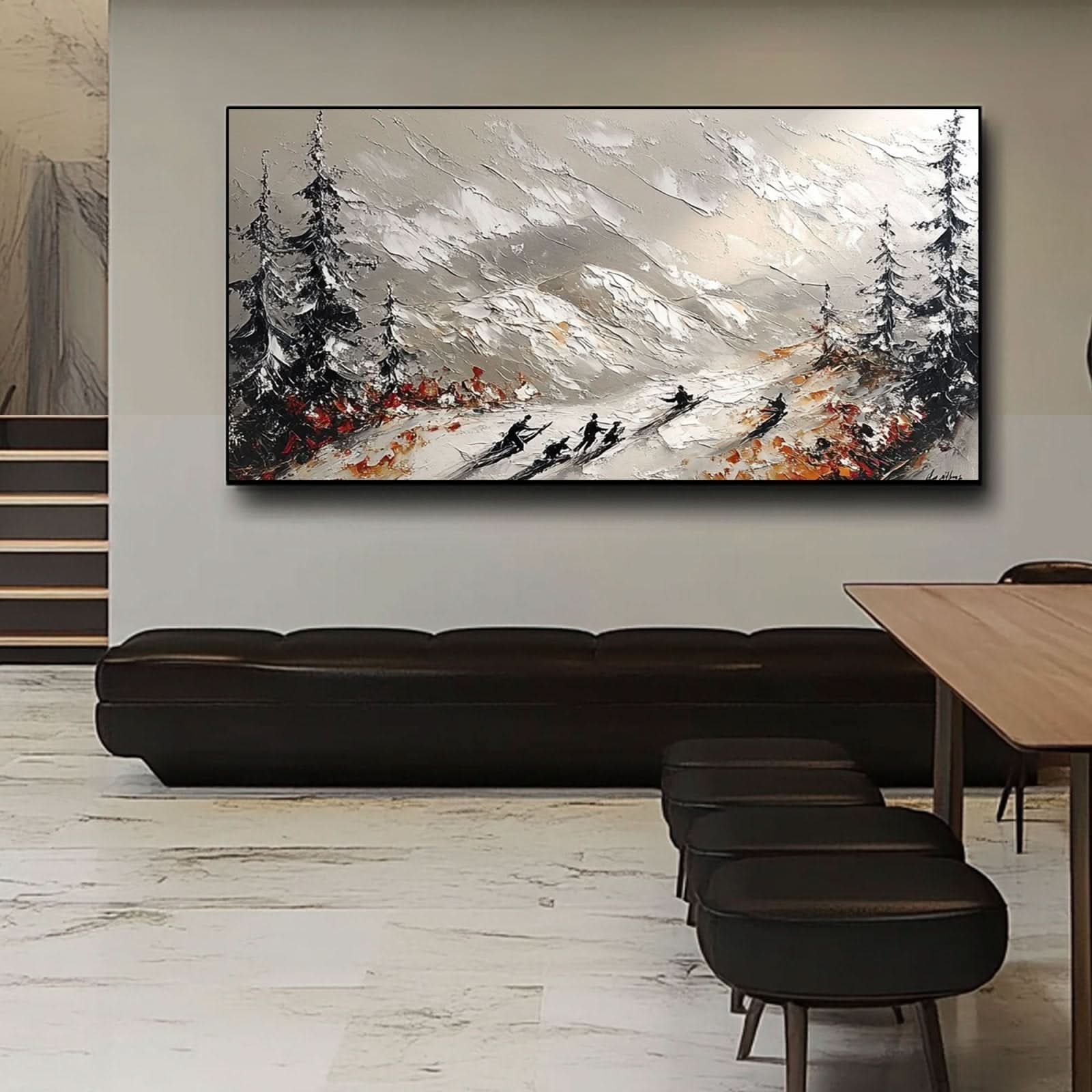 White Plaster Painting “Danse des Ombres" - nukeart