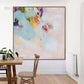 Large Canvas Art Original Gray And Light Blue Painting On Canvas | Hurry on with one's journey