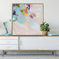 Large Canvas Art Original Gray And Light Blue Painting On Canvas | Hurry on with one's journey