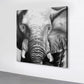 Abstract elephant oil painting | Looking forward to