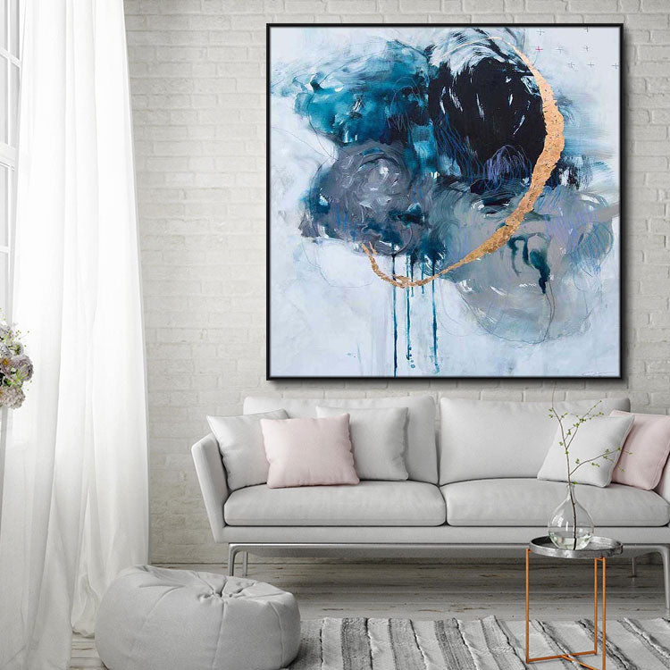 Large Modern Painting Home Decor Wall Art Oil Painting Canvas Abstract Modern Acrylic Painting | Stick together in life and death
