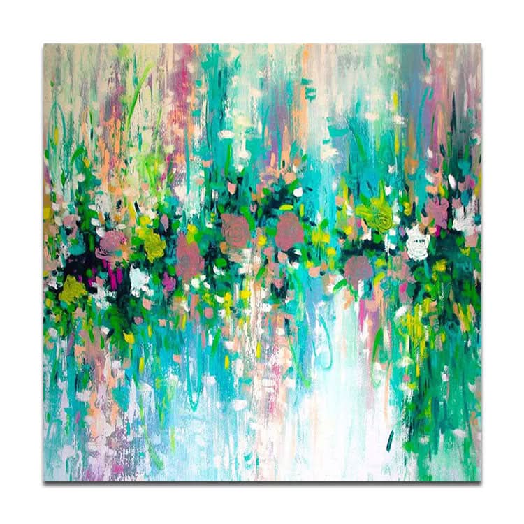 Peinture à l'huile abstraite Peinture à l'huile de salon Peinture originale faite à la main Art de la mode Peinture rouge bleu et vert Oeuvre d'art | Le chemin du paradis 