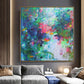 Large Oil Painting Canvas Handmade Oil Painting Bedroom Painting Modern Blue Green Wall Art Painting | The world of flowers