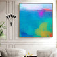 Green Blue Painting Artwork Large Canvas Art Hand Made Painting Painting Modern | Original abstract painting blue sea