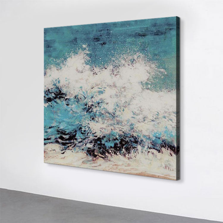 Painting Wall Art Oil Painting Canvas Abstract Hand Painted Oil Painting Large Canvas Art Original Oil Painting | Angry waves