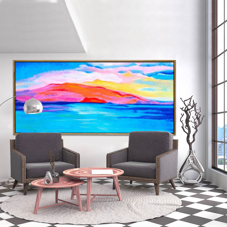 Hand Made Painting Oil Painting Original Big Size Painting Restaurant Abstract Art Canvas Painting Modern | Fine and warm