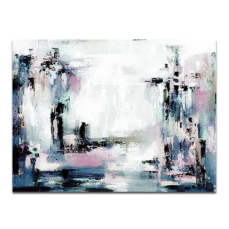 The Mountain Flowing Water - Handmade Landscape Painting Abstract Wall Art