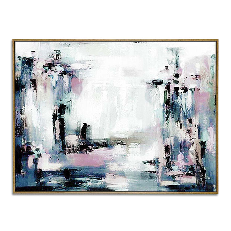 The Mountain Flowing Water - Handmade Landscape Painting Abstract Wall Art
