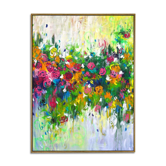 The Most Beautiful Moment Of Life - Handmade Floral Wall Painting Abstract Wall Art
