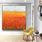 Red Painting Large Painting Canvas Hand Painting Oil Canvas Bedroom Painting Modern | Sea of flowers