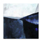 Modern Paintings Large Hand Painted Oil Painting Extra Large Painting Modern Blue Painting White Painting Black Art Canvas | The valley in the moonlight