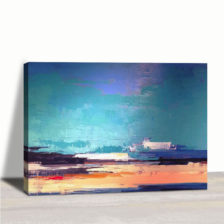 Ocean Going Voyage - Handmade Abstract Canvas Wall Art Sea Painting