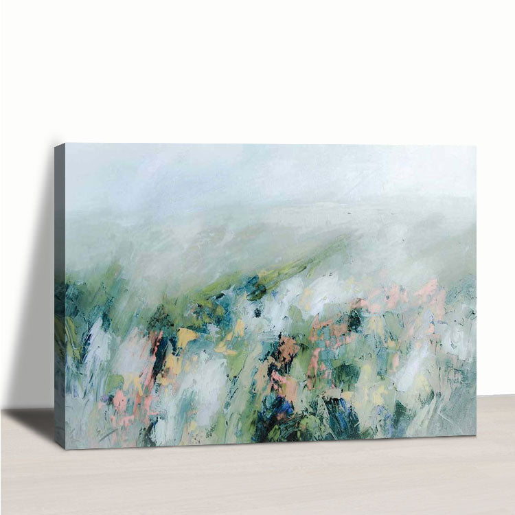 Early Spring - Hand Painted Landscape Oil Painting Abstract Canvas Wall Art