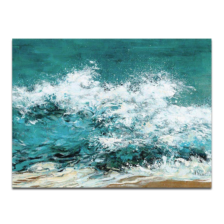 Tumbling Wave - Handmade Ocean Wall Art Scenery Wall Painting on Canvas Print