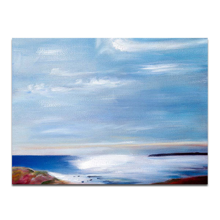 The Sky And The Sea - Hand Made Sea Canvas Oil Painting Landscape Wall Art