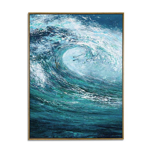 The Waves Of The Sea - Handmade Sea Wall Art Waves Canvas Oil Painting
