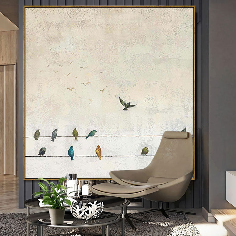 Large Modern Painting Oil Painting Wall Art Modern Paintings Large Fashion Art | Migratory birds return