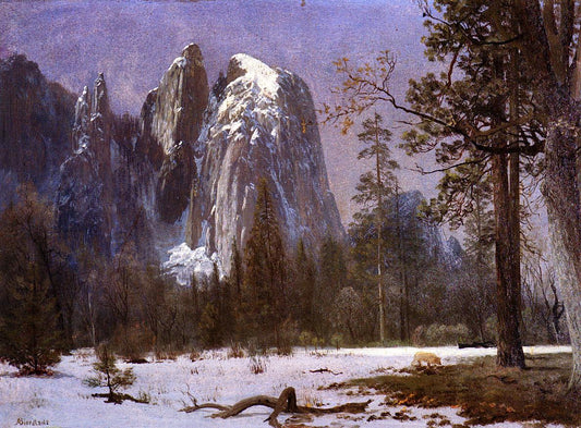 Cathedral Rocks Yosemite Valley Winter