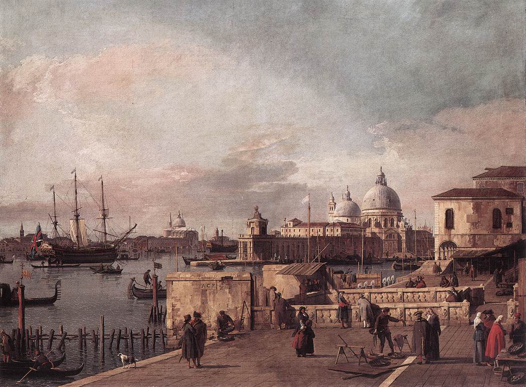 Entrance to the Grand Canal from the West End of the Molo