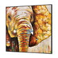 Hand Painted Abstract Oil Painting Original Art Painting Painting Modern Yellow And Red Painting | Yellow gold elephant