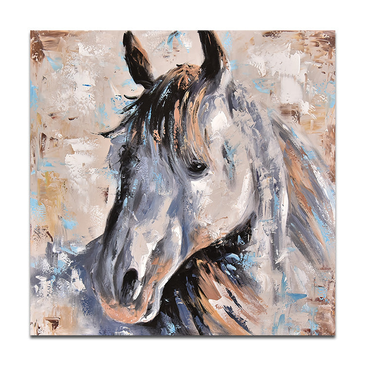Horse painting abstract horse painting original horse painting | Looking back