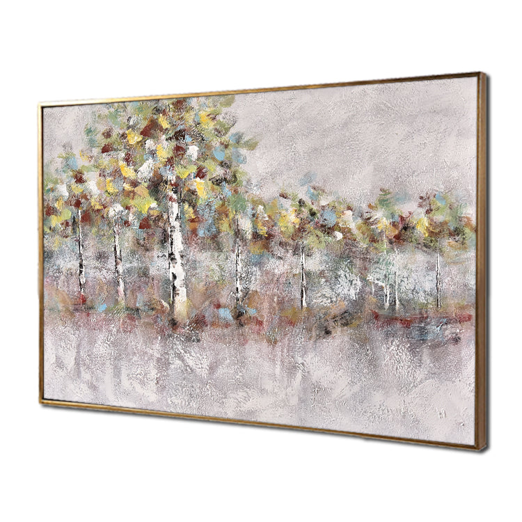 Grove - Hand made Tree Wall Art Birch Forest Canvas Painting