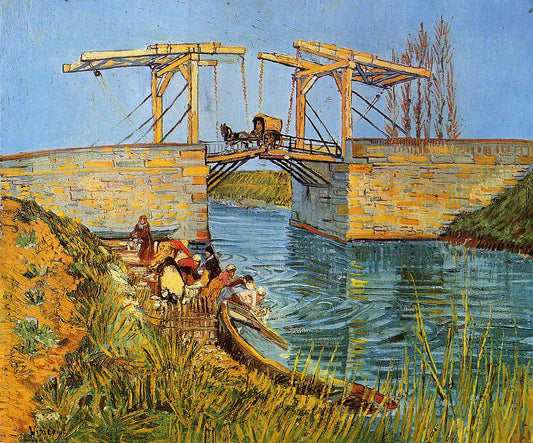 The Langlois Bridge at Arles with Women Washing 1