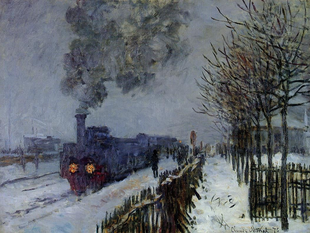 Train in the Snow the Locomotive