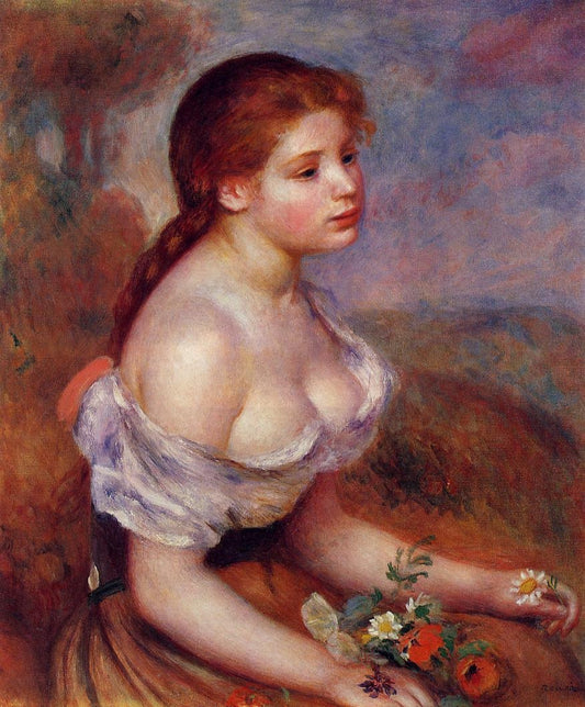 Young Girl with Daisies