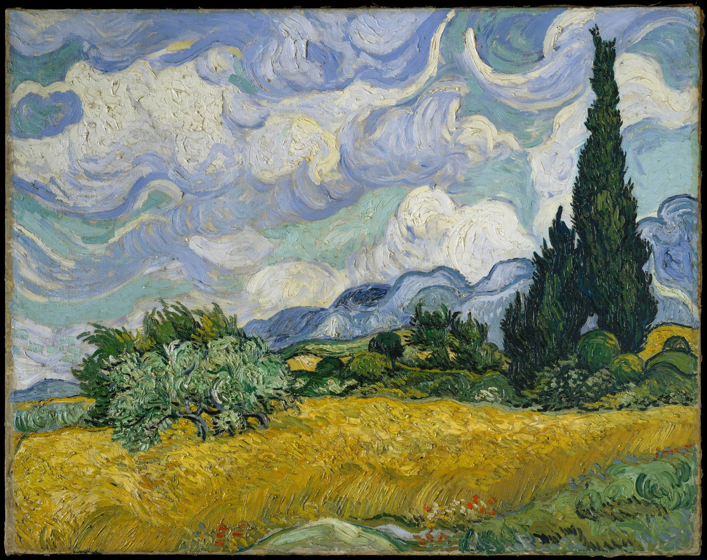 wheat field with cypresses 1889